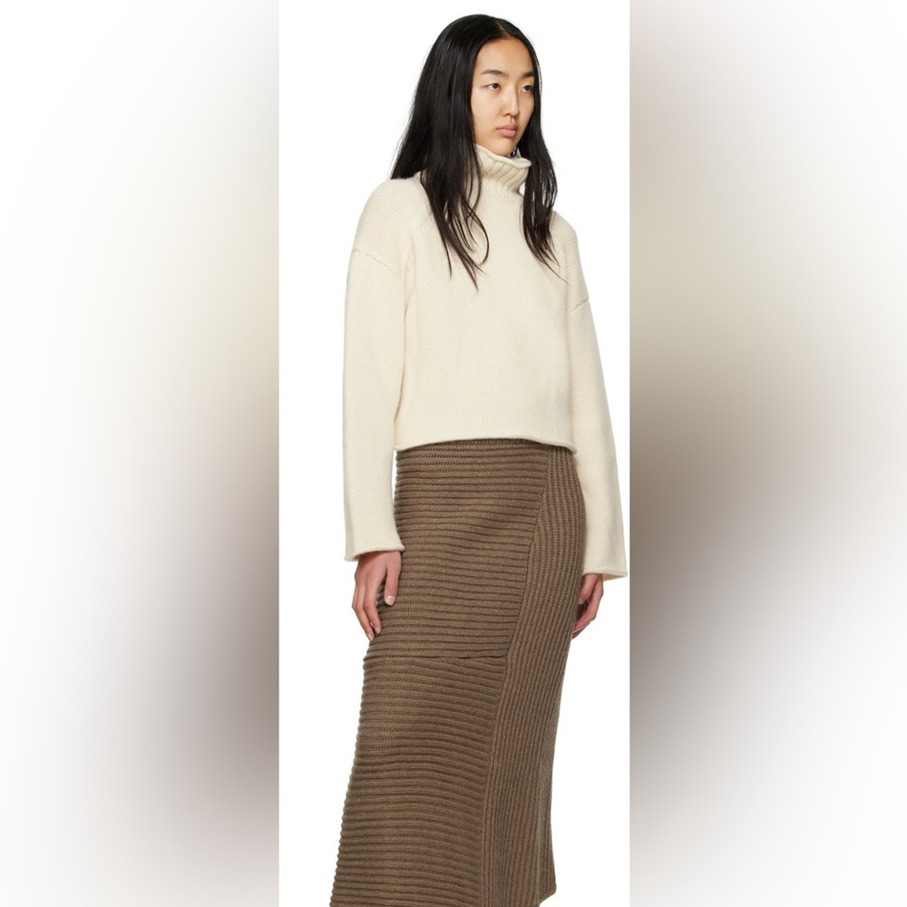 SSENSE Elegant Cream Turtleneck Sweater